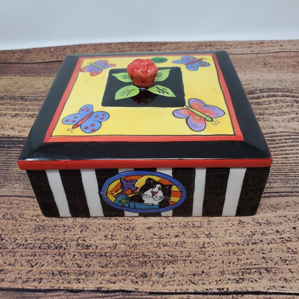 Catzilla by Candace Reiter Trinket Box